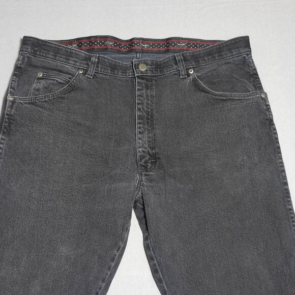 Wrangler jeans men's size 38X30 dark grey colour straight leg denim - Picture 2 of 11